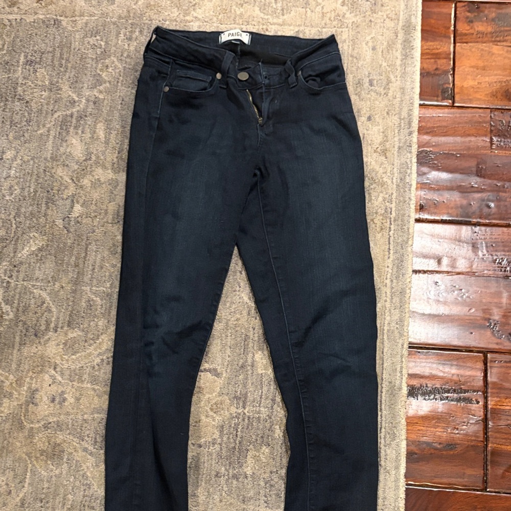 PAIGE Women's Dark Blue Skinny Jeans